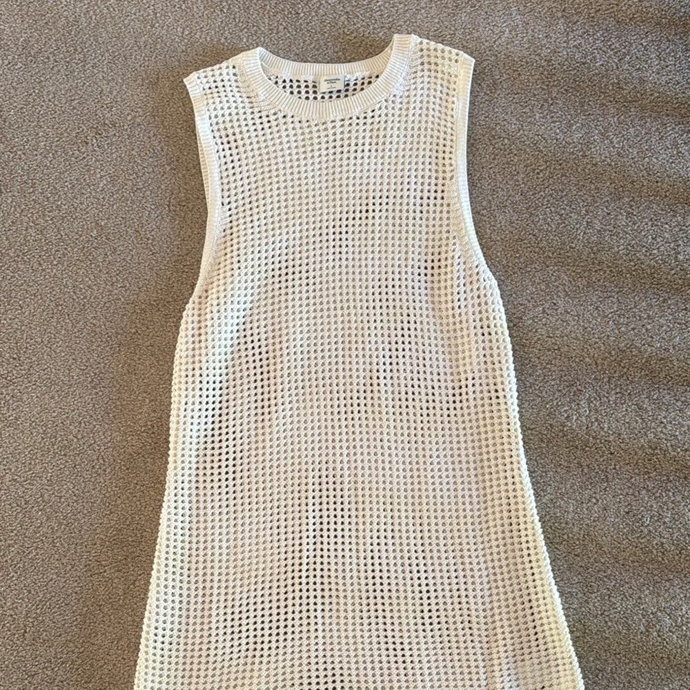 Abercrombie & Fitch Cream Knit Swimsuit Cover Up
